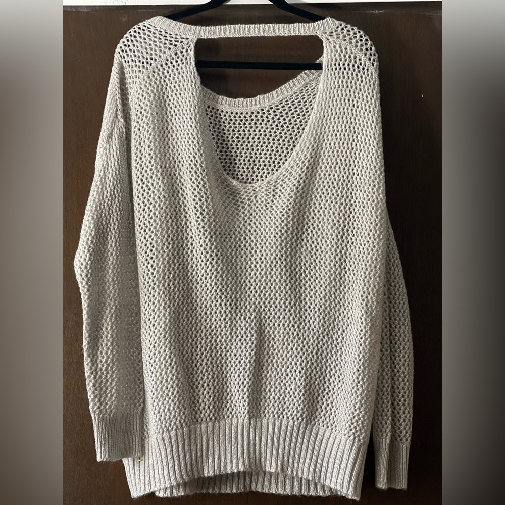 Women's Open Knit Sweater - Picture 2 of 4